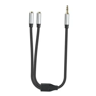 3.5mm 이어폰 분배기 y형 이어폰 스플리터 2인용 듀얼 헤드폰 공유 스테레오 오디오 젠더 감상 음악