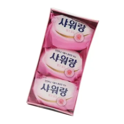 샤워 비누 단단한 목욕 바디 바 목욕탕 업소용 로즈 3개 미용비누 클렌징바 세수