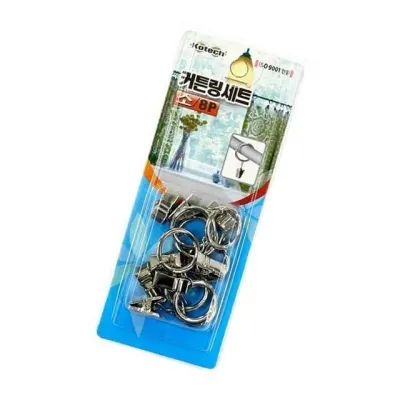커튼링 커텐 고리 걸이 고정 부속품 대형 2cm 8개입 라운드 세트 커튼링집게