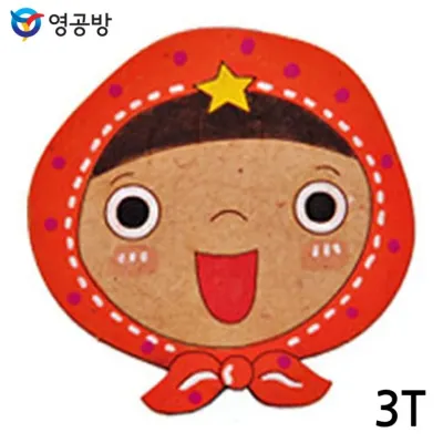 영공방 보자기 소녀 3T (WA-501) (10개입) 연결구멍 (없음X) (체험용 우드아트)