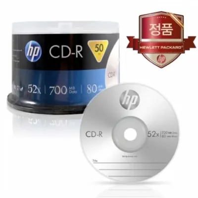 HP CD-R 52X 50P벌크 통 시디굽기 DVD굽기 공시디 DVD복사