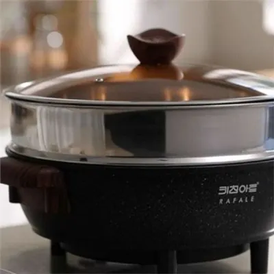 전기 찜 냄비 전기 멀티쿠커 다용도 대용량 볶음 전골 스테인리스 가마솥 논스틱 인덕션 튀김 찜솥 찜기