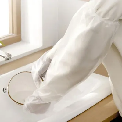 장만A753 일회용 다회용 토시 팔목 비닐장갑 10매 작업용 청소용 팔토시장갑 김장