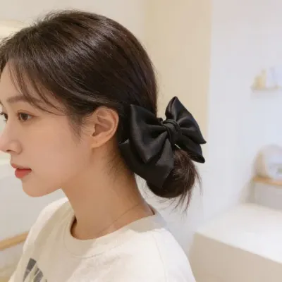 공단 머리띠 왕리본 헤어밴드 머리 장식 헤어 액세서리 올림머리 포인트