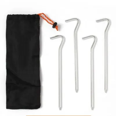 18cm 텐트 고정 캠핑팩 세트 4개 알루미늄 단조팩 ㄱ자형 타프