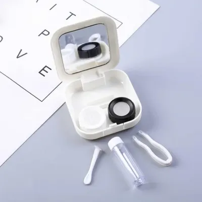사각 거울 렌즈케이스 5개입 화이트 렌즈통 렌즈보관함