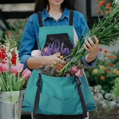 [싸더라] 야외 수확용 앞치마 농사용 텃밭 작업 앞치마 가드닝 수확 대형 앞주머니 수확용