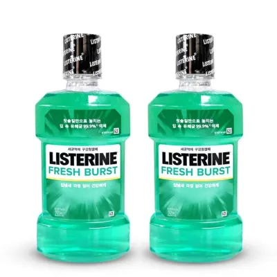 리스테린 후레쉬버스트 스피어 민트향 입냄새제거 구강청결제 가글 250ml 2개