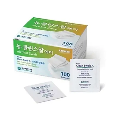 메디탑 뉴클린스왑 에이 개별포장 100매입 알콜스왑 알콜솜 일회용 소독솜 알코올 소독용 병원용