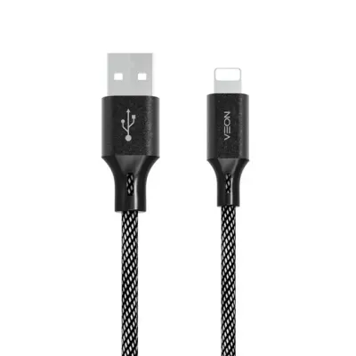 베온 usb데이터케이블 메탈 페브릭 케이블 USB-8핀 1.2M 2.4A (KSC-AL12)