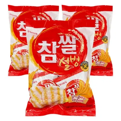 크라운제과 참쌀설병 128gx3개