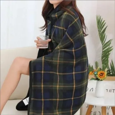 담요 블랭킷 담요 극세사 똑딱이 사무실 겨울 차량 여행 망토 차박 체크 카페 무릎담요 대형