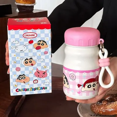 짱구 우유병 텀블러 430ml-핑크