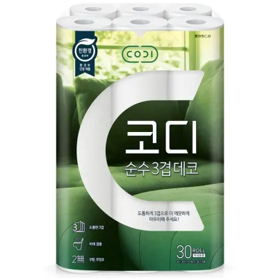 [gussen+HDC존] [무료배송] 메이저브랜드 쌍용씨앤비 CODI 화장지 정품 코디 3겹30롤 화장지 휴지