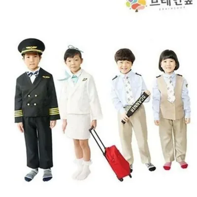 아동 코스튬 의상 유아 조종사 옷 어린이 항공 할로윈 역할놀이 체험복 유니폼 놀이