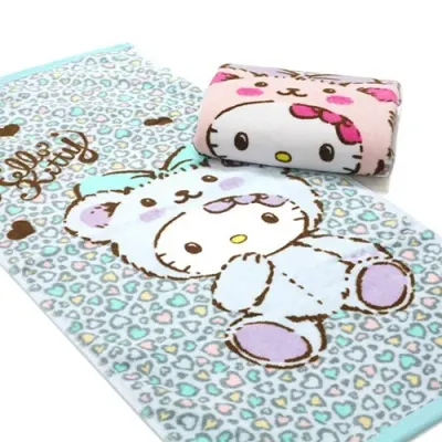 영신타올 헬로키티 레오파드 세면타올
