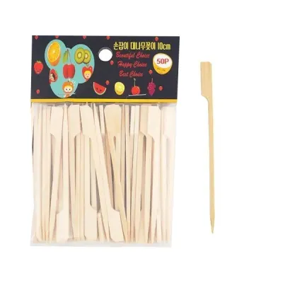 대나무 손잡이꼬지 나무 산적 꼬치 요지 우드스틱 10cm (50pcs)