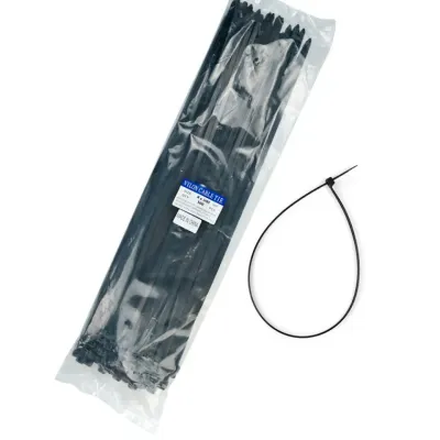 Kimspp 케이블타이 8x500mm 블랙(약100개) 케이블밴드 타이밴드 전선 배선정리 다양한규격보유