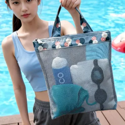 물놀이 비치백 메쉬 토트백 수영장 바캉스 여름 휴가철 가방 여행 해변용품