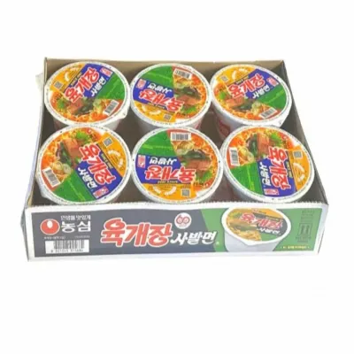 김치육개장 소컵라면 컵라면묶음 김치 육개장 컵라면 6입