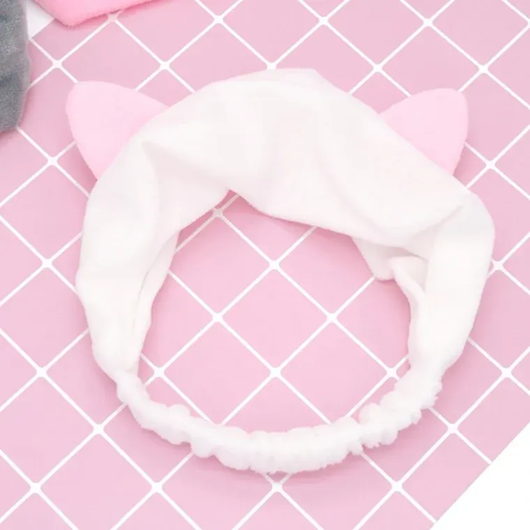 큐트 고양이 세안 밴드 헤어밴드 세안망 세수 머리띠
