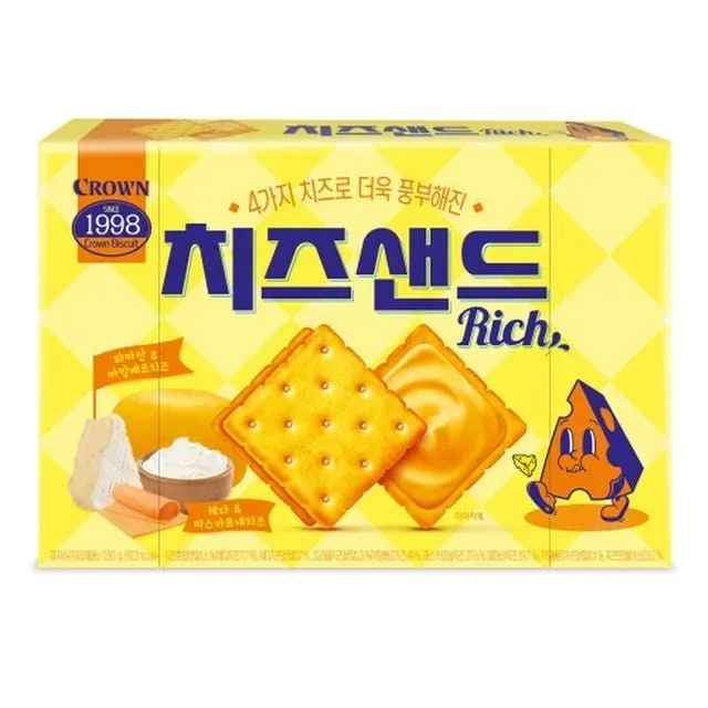 크라운 치즈샌드 Rich 대 180g (10개입)