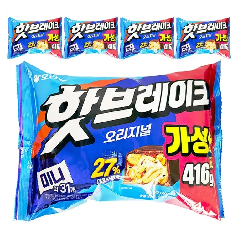 오리온 핫브레이크 미니 오리지날 416g x 5개