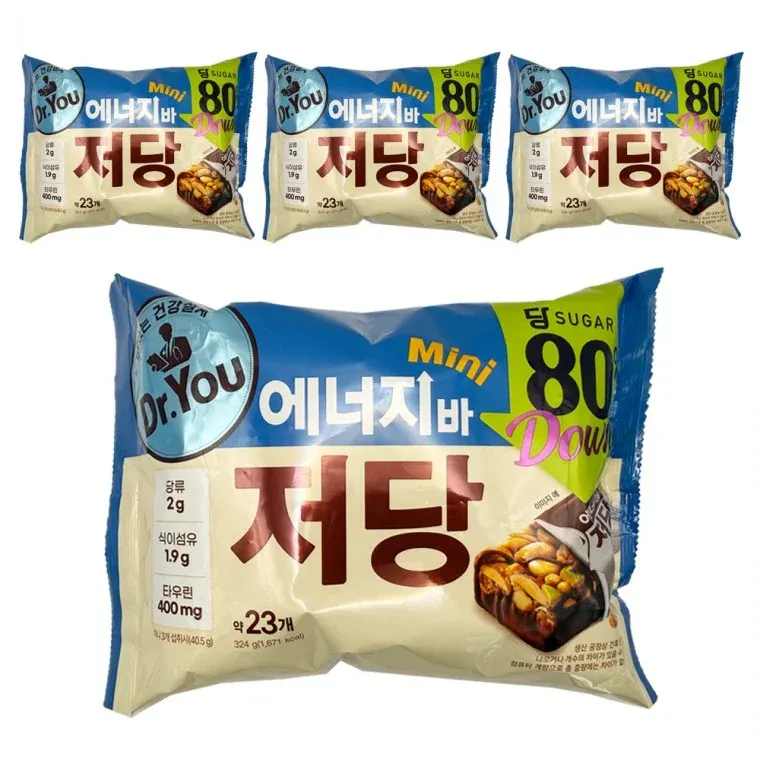 오리온 닥터유 저당 에너지바 미니 324g x 4개