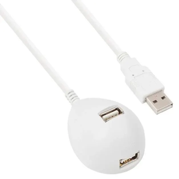 USB2.0 연장 스탠드 케이블 화이트 1m