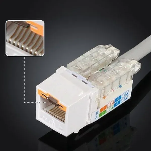 인터넷 보안 키스톤잭 CAT5E UTP 기밀 해킹 유출 방지