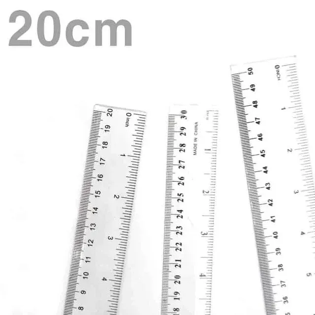 20cm 투명 플라스틱 자 워킹자 줄자