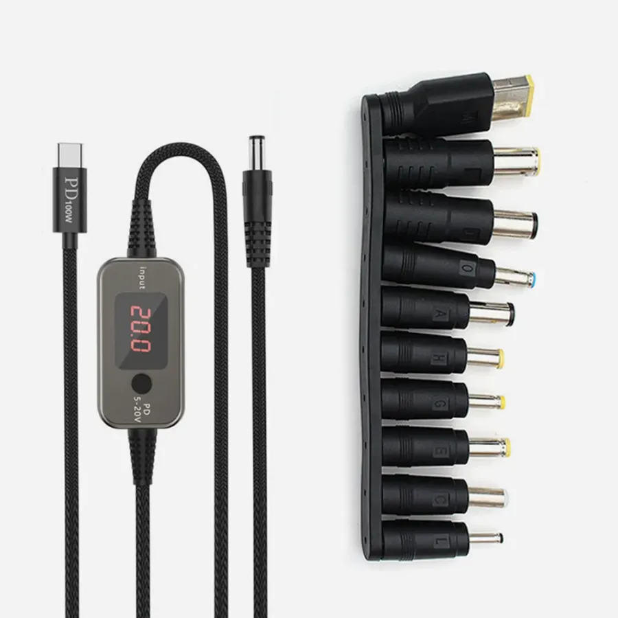 100W PD C to DC 변환 케이블 젠더 10종 세트 DC젠더