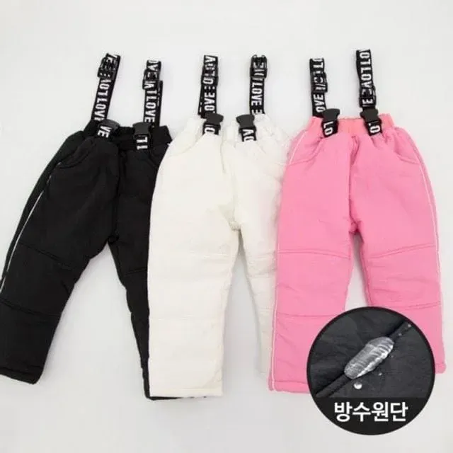 겨울방학 아동 스키바지 방한 멜빵 방수 팬츠 버클 아동방한바지 남아스키바지 아동스키바지 겨울아동복