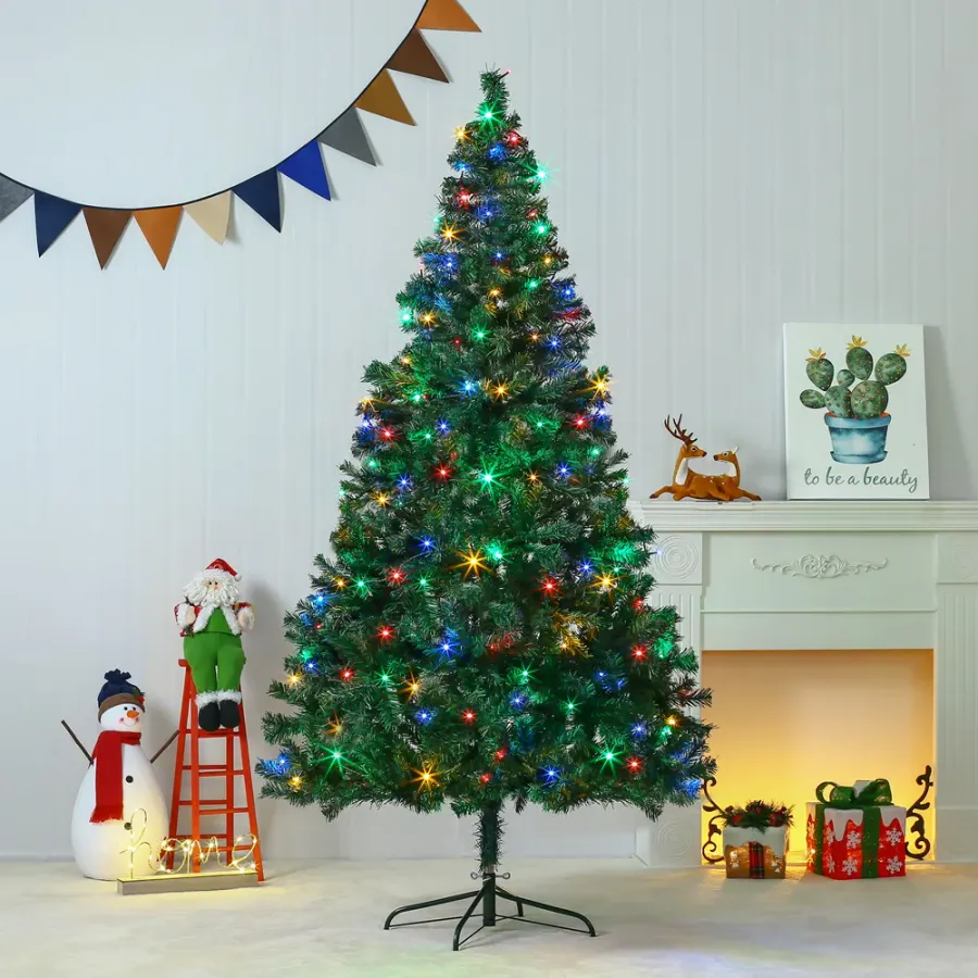 210cm 풍성한 스카치 트리 + 100구 LED 칼라전구포함