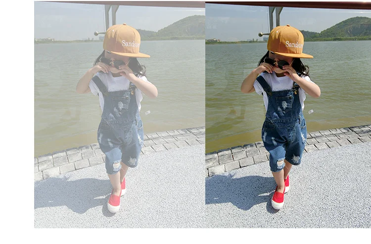 청멜빵 반바지 상세3