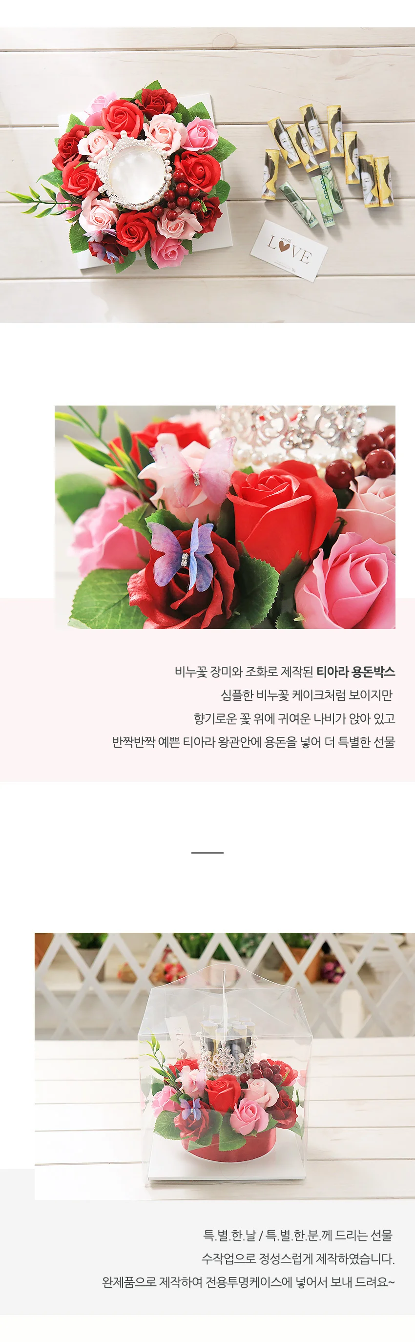 티아라 용돈박스 어버이날 돈케이크 생일 생신 선물 용돈 박스 상세3