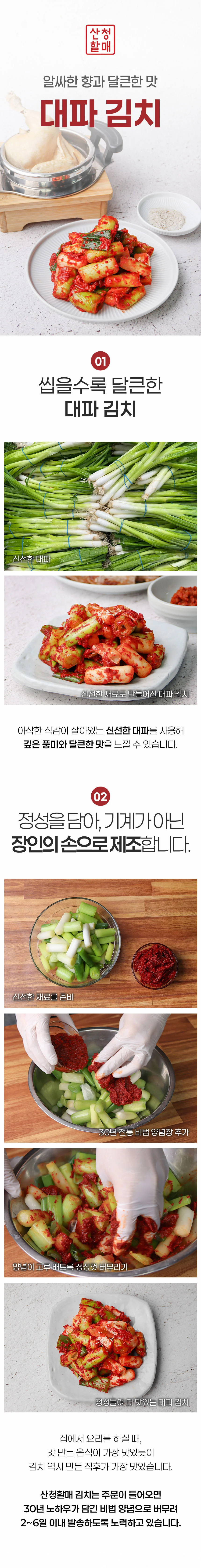 30년 전통 산청할매 대파김치 3kg 상세1