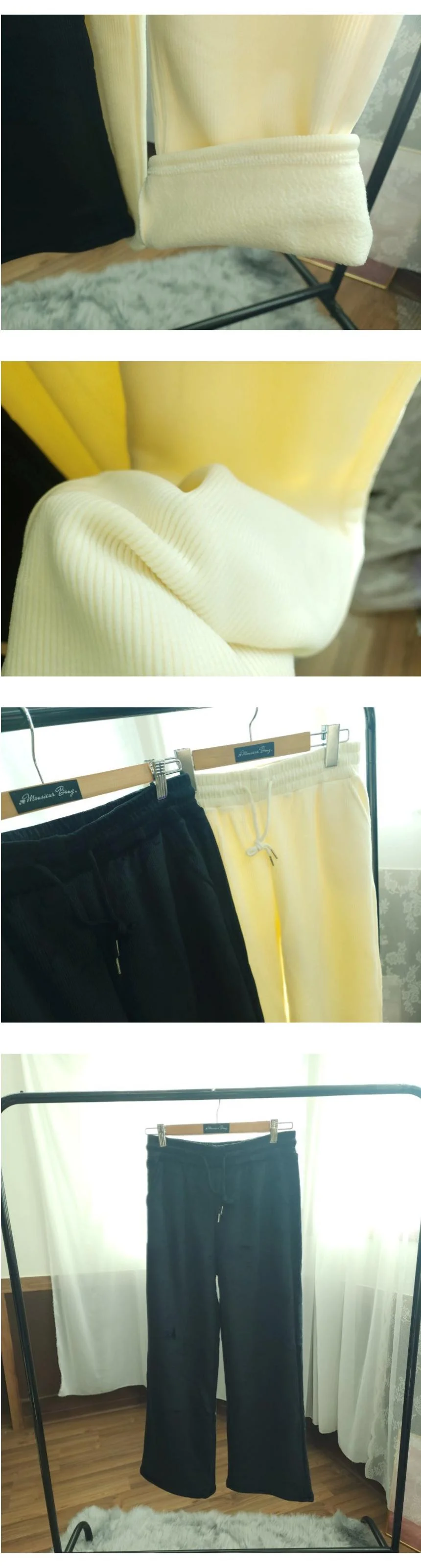여성 일자 골덴 기모 바지 상세4