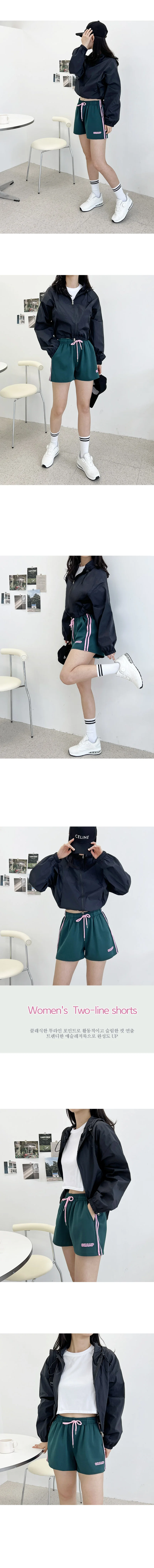 트레이닝 숏팬츠 네츄럴핏 키큰여자코디 귀여운반바지 상세2