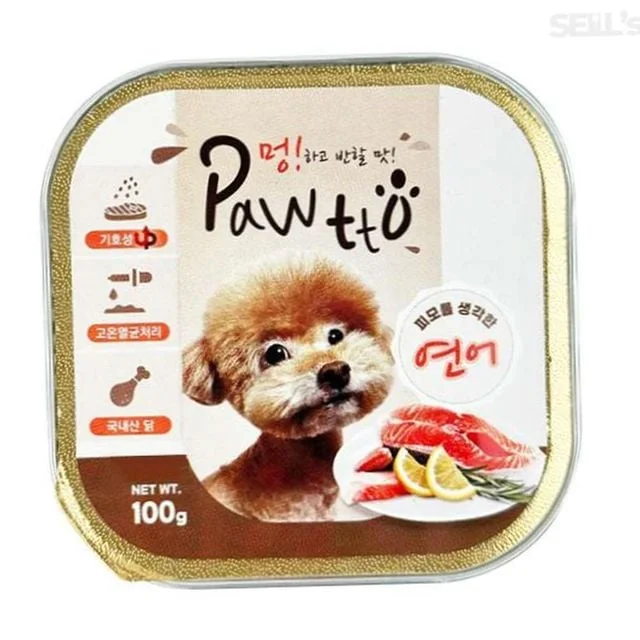 포또 주식캔 강아지용연어 휴대용간식 강아지캔사료