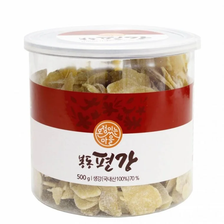 봉동 편강 국산 500g 말린 생강 절편 건 칩