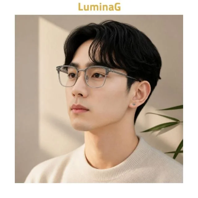 안경테 차단 하금테 3컬러 얼굴형 보정 블루라이트 데일리 외출