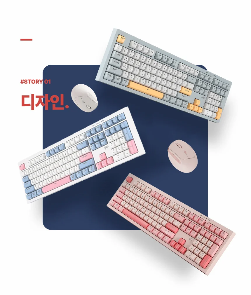 지클릭커 WMK600 사일런스 M RGB 무소음 무선 키보드 마우스 세트 상세3