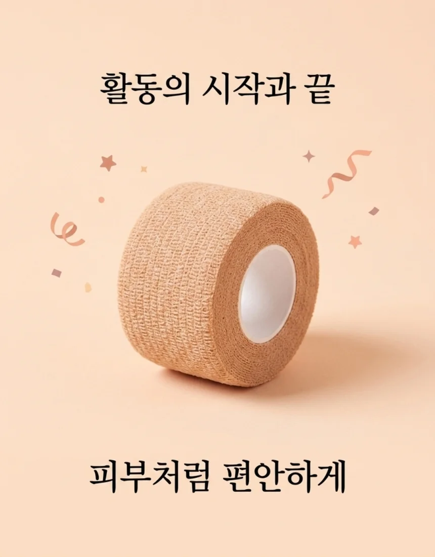 자가점착 탄력밴드 스포츠 테이프 블랙 스킨 2.5cm 5cm 상세1