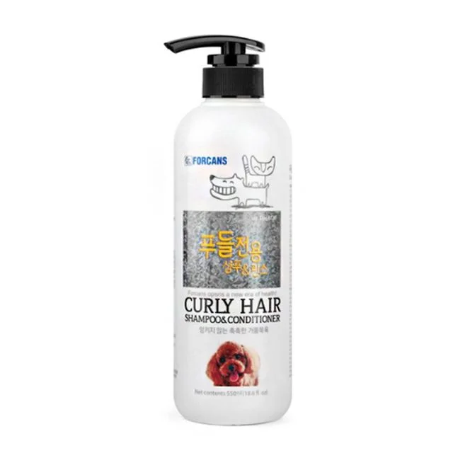 애견샴푸 펫샴푸 린스 곱슬모발 푸들전용 550ml
