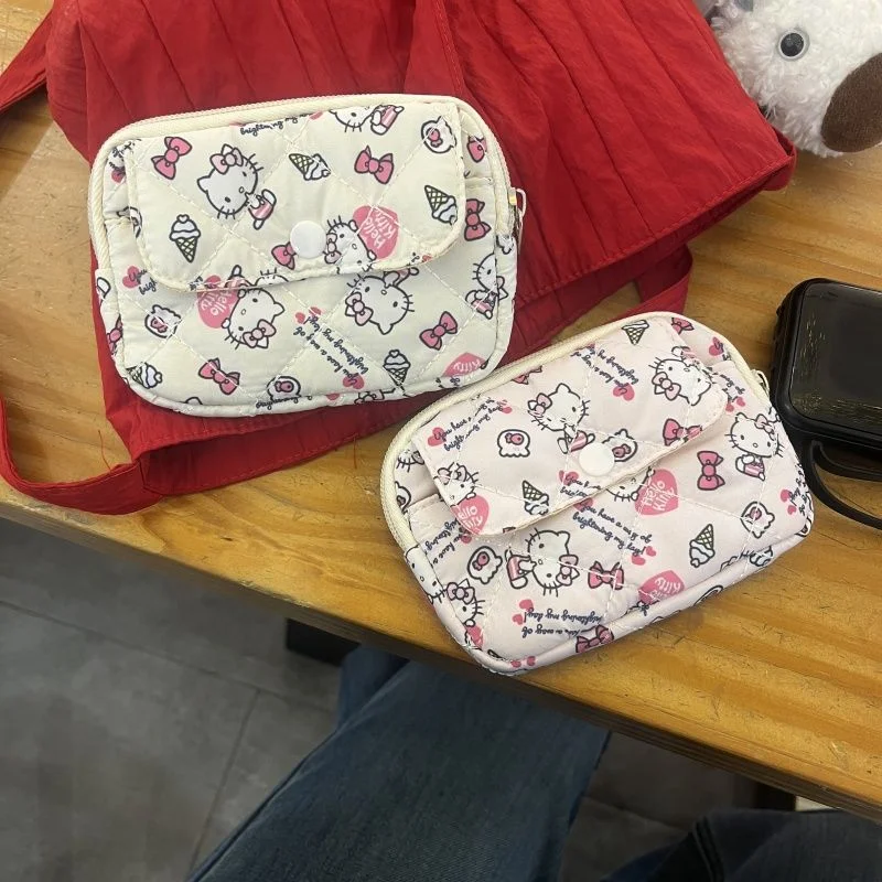 키티파우치 새로운 귀여운 Kt 고양이 화장품 가방 다기능 고가 동전 지갑 이어폰 가방 키백22 상세4