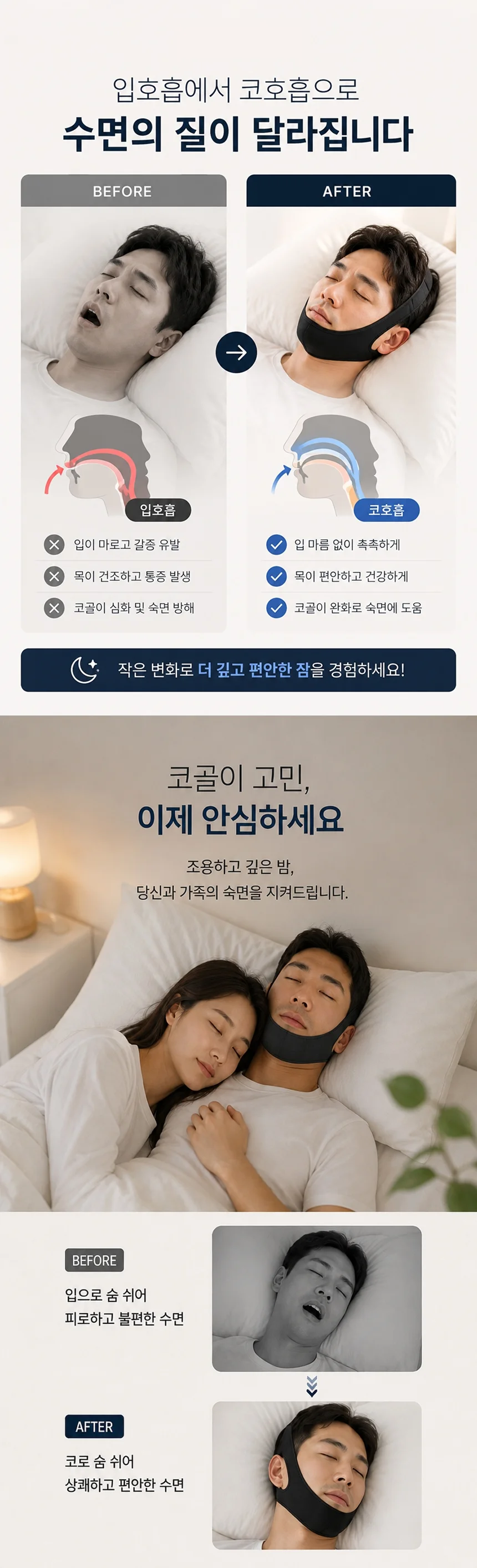 입벌림 방지 밴드 코골이방지 수면밴드 수면용품 상세2