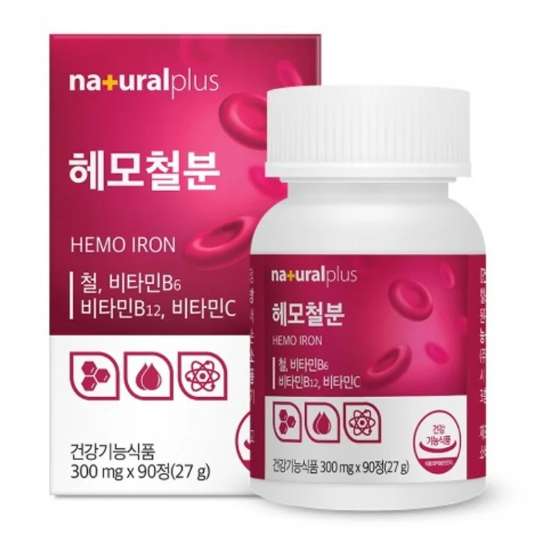 내츄럴플러스 헤모철분 300mg x 90정