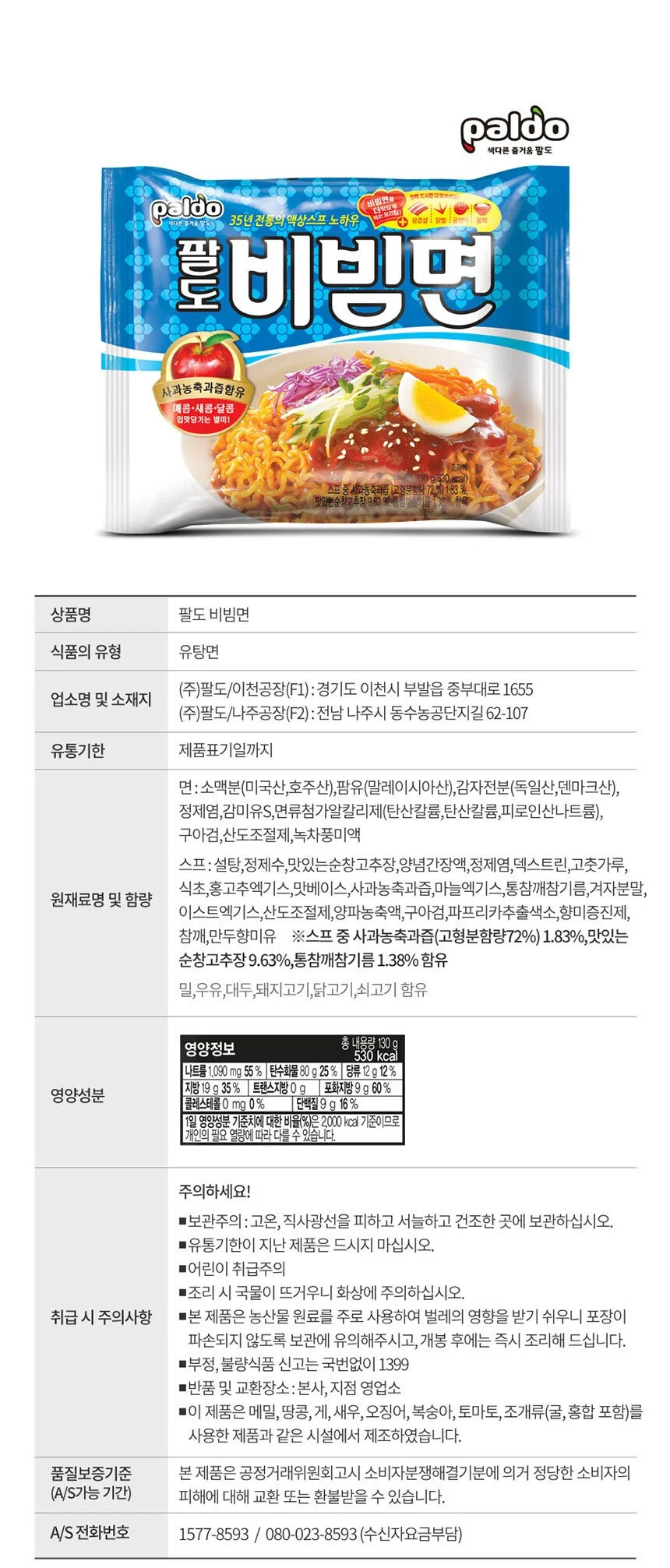팔도 비빔면멀티 5개입 상세5