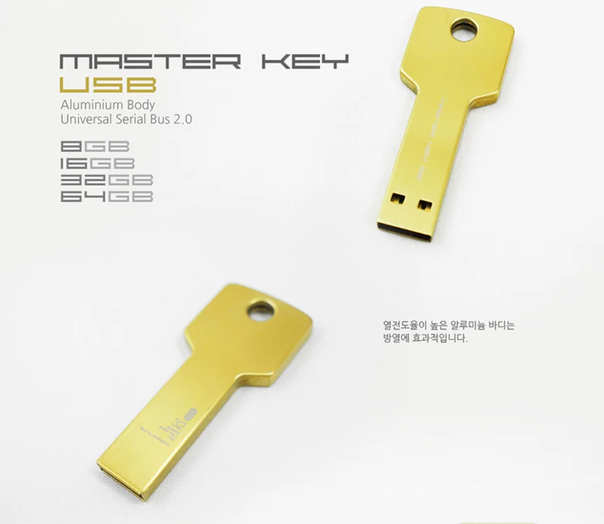 USB 열쇠 모양 메모리 볼펜 세트 8G 포장 훈민정음 상세3